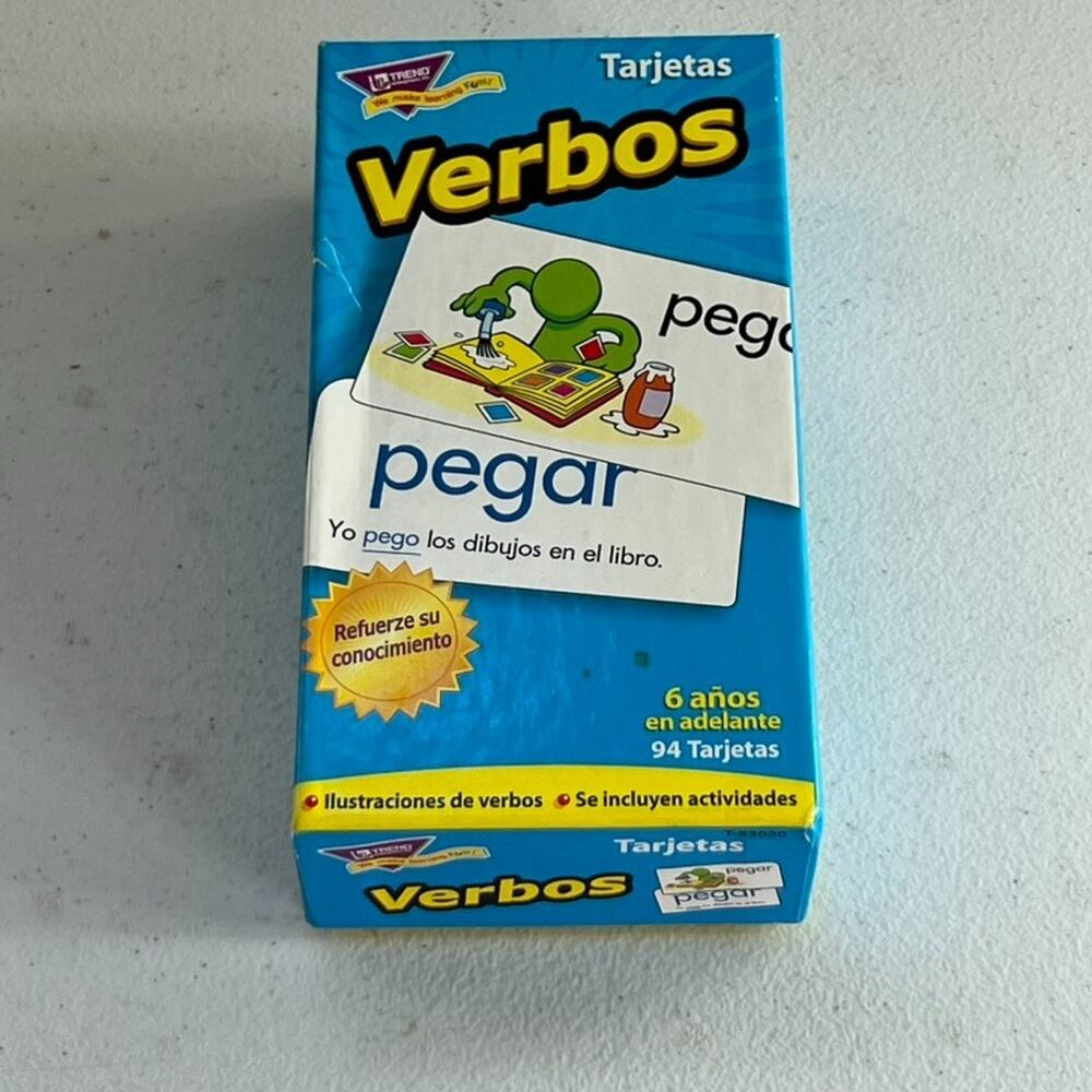 Trend Enterprises Verbos Skill Drill Flash Cards